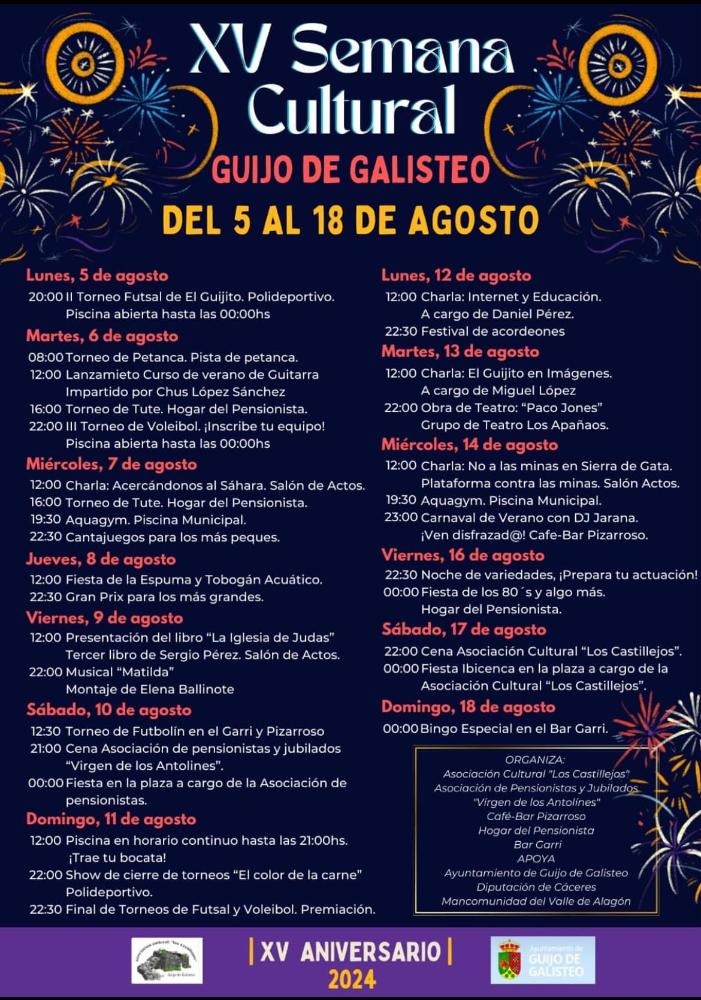 Imagen Programación Semana Cultural Guijo de Galisteo 2024