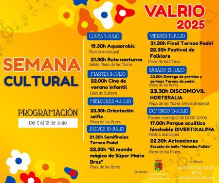 Imagen Semana Cultural Valrio 2025.