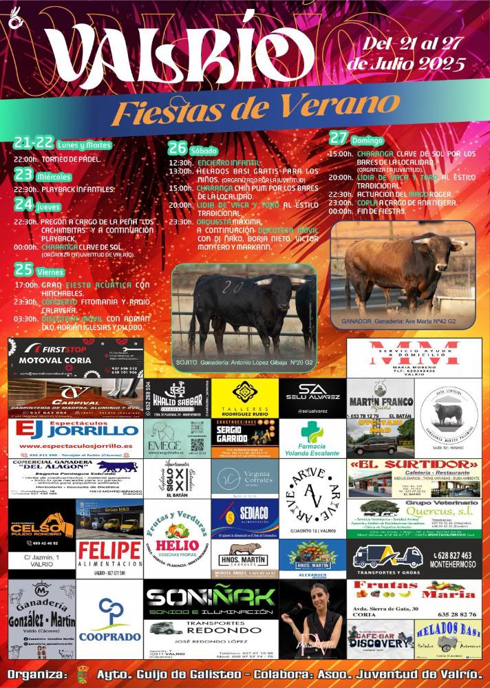 Imagen Fiestas de Valrio 2025.