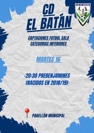 Imagen Captación de Fútbol Sala CD El Batán Prebenjamimes
