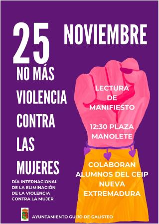 Imagen 25N DIA INTERNACIONAL DE LA ELIMINACIÓN DE LA VIOLENCIA CONTRA LA MUJER