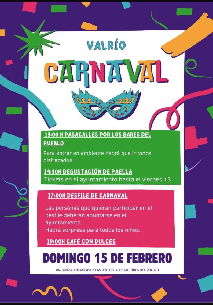 Imagen CARNAVAL 2026 VALRIO