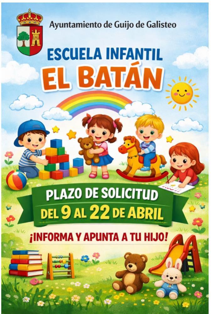 Imagen Abierto el plazo de solicitudes para el nuevo curso escolar 26/27.