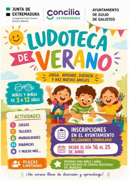 Imagen Abierto el plazo de inscripción para Ludoteca 2026.