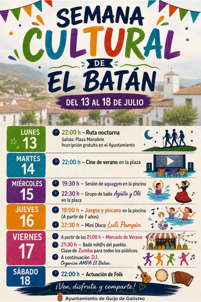 Imagen SEMANA CULTURAL EL BATÁN 2026